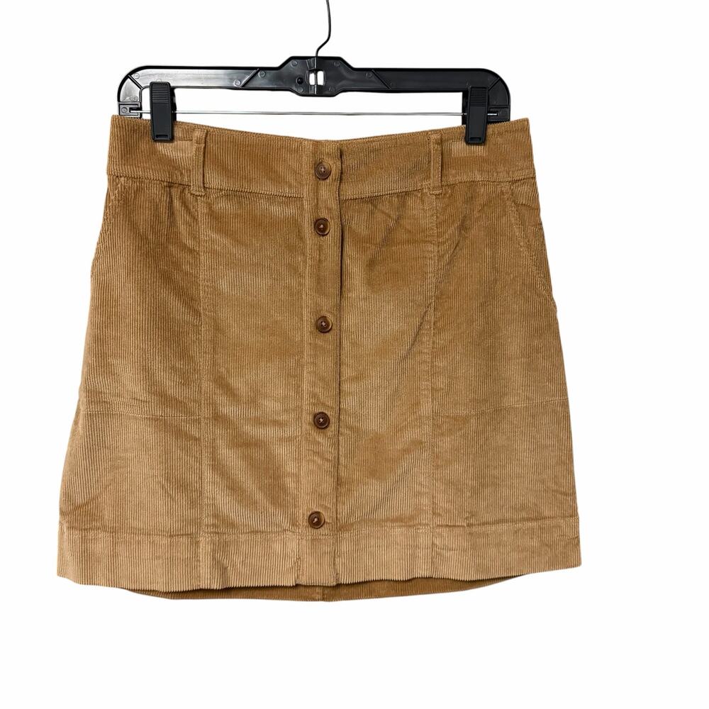 NWT Vineyard Vines Corduroy Button Front Skirt Officer Khaki Small Neutral Fall